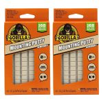 Gorilla Removable Mounting Putty, 84 Pre-cut Squares, Off White (Pack of 3)